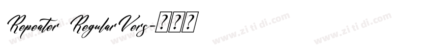 Repeater RegularVers字体转换